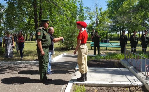 В с. Елховка состоялась церемония забора земли с места воинского захоронения